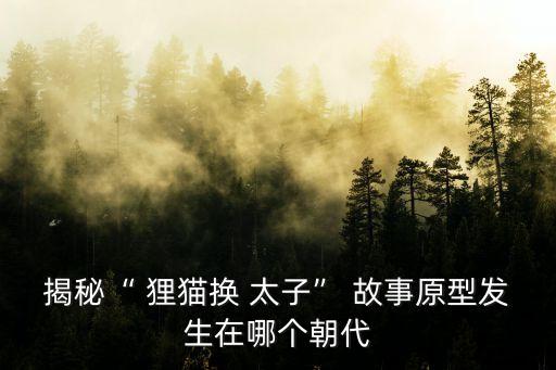 揭秘“ 貍貓換 太子” 故事原型發生在哪個朝代