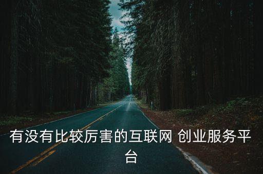 有沒有比較厲害的互聯網 創業服務平臺