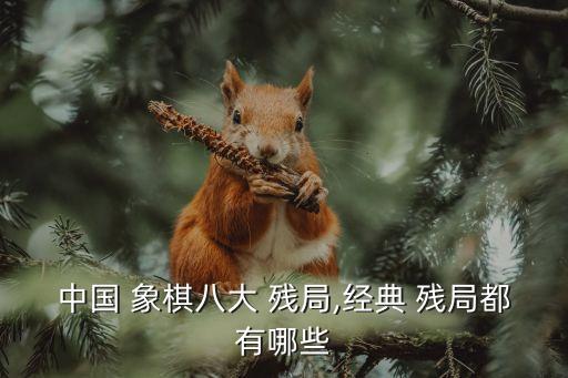 中國象棋殘局大全,中國象棋是最受群眾歡迎棋類游戲之一