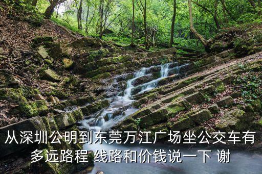 從深圳公明到東莞萬江廣場坐公交車有多遠路程 線路和價錢說一下 謝