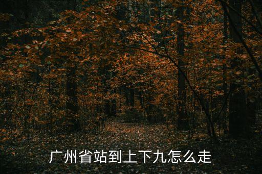 廣州站到上下九，如何從廣州火車站去上下九啊