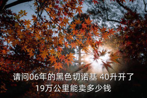 請問06年的黑色切諾基 40升開了19萬公里能賣多少錢