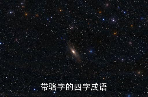 駱谷,駱駝的四字詞語