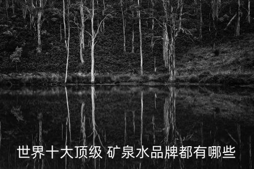 世界十大頂級 礦泉水品牌都有哪些