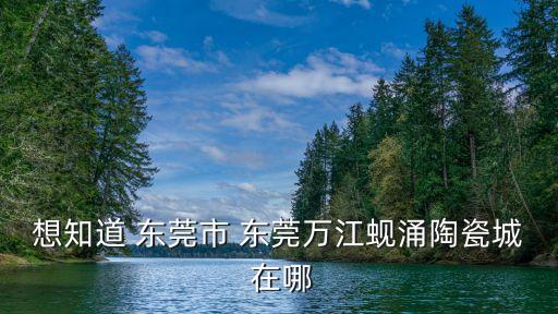 想知道 東莞市 東莞萬江蜆涌陶瓷城 在哪