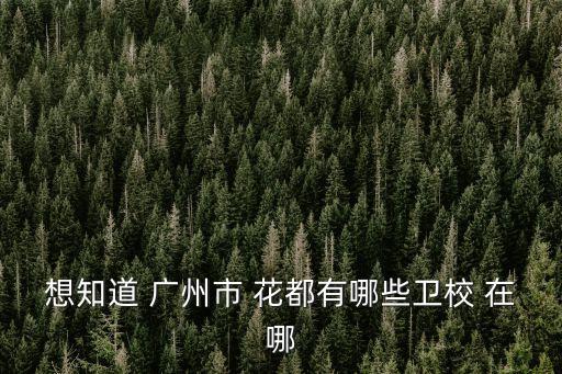 廣州市花都衛(wèi)校，想知道 廣州市 花都有哪些衛(wèi)校 在哪