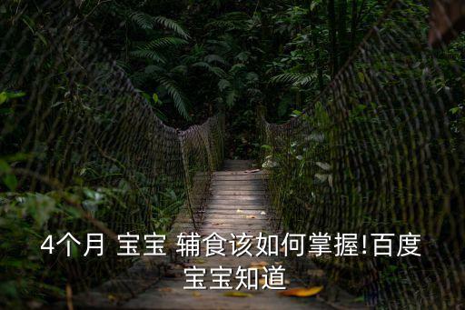 4個月 寶寶 輔食該如何掌握!百度 寶寶知道