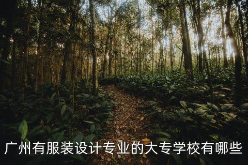 廣州有服裝設(shè)計(jì)專業(yè)的大專學(xué)校有哪些