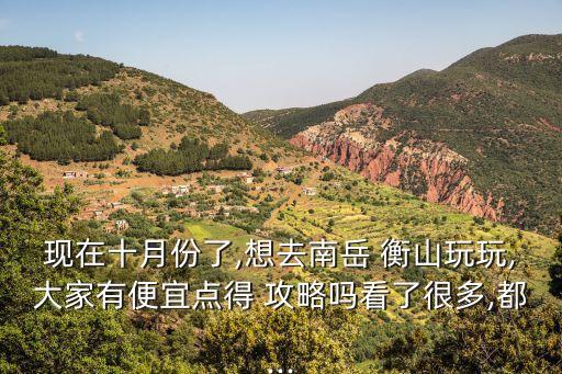 現(xiàn)在十月份了,想去南岳 衡山玩玩,大家有便宜點得 攻略嗎看了很多,都...
