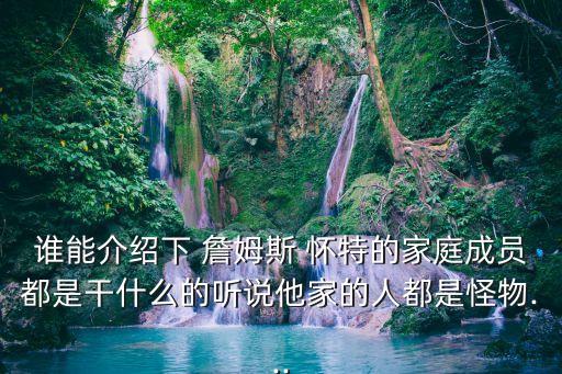 誰(shuí)能介紹下 詹姆斯 懷特的家庭成員都是干什么的聽說他家的人都是怪物...