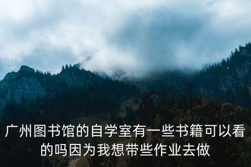 廣州圖書館的自學室有一些書籍可以看的嗎因為我想帶些作業去做