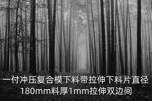 一付沖壓復合模下料帶拉伸下料片直徑180mm料厚1mm拉伸雙邊間