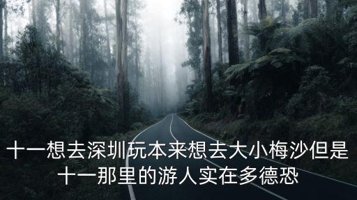 十一想去深圳玩本來想去大小梅沙但是十一那里的游人實在多德恐