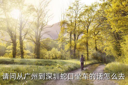 請問從廣州到深圳蛇口坐車的話怎么去