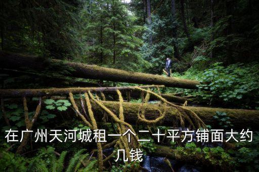 在廣州天河城租一個二十平方鋪面大約幾錢