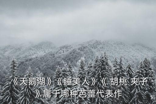 胡桃夾子芭蕾舞劇,《胡桃夾子》芭蕾舞劇享有圣誕芭蕾美譽