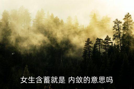 內斂的意思,含蓄而不張揚,沉穩(wěn)而不內斂的意思