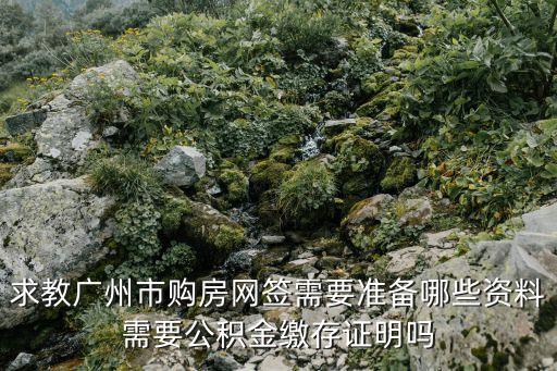 廣州網(wǎng)簽需要什么資料，求教廣州市購房網(wǎng)簽需要準(zhǔn)備哪些資料需要公積金繳存證明嗎