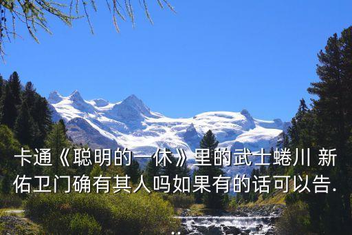卡通《聰明的一休》里的武士蜷川 新佑衛門確有其人嗎如果有的話可以告...