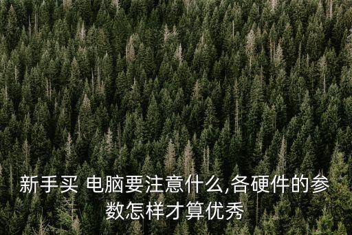 新手買 電腦要注意什么,各硬件的參數怎樣才算優秀