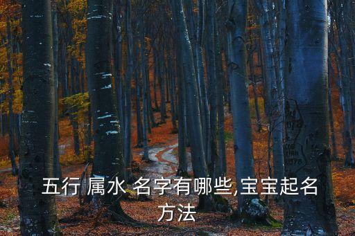  五行 屬水 名字有哪些,寶寶起名方法