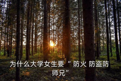 防火防盜防師兄,愛國愛家愛師妹,防火防盜防師兄