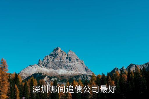 深圳哪個催收公司好，深圳債務催收公司哪家好