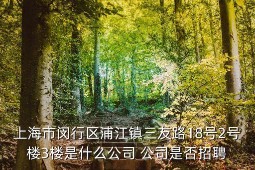 上海市肇億商貿有限公司，上海市閔行區浦江鎮三友路18號2號樓3樓是什么公司 公司是否招聘