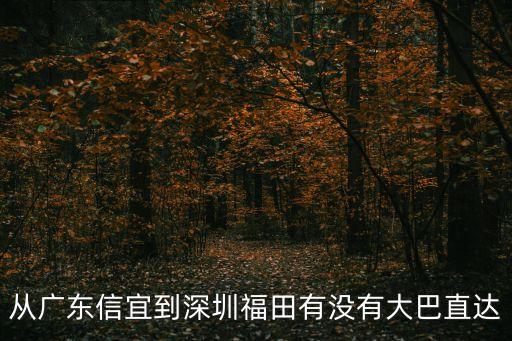 從廣東信宜到深圳福田有沒有大巴直達