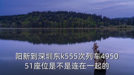 陽新到深圳東k555次列車495051座位是不是連在一起的