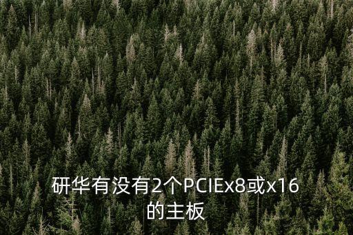 研華有沒有2個PCIEx8或x16的主板