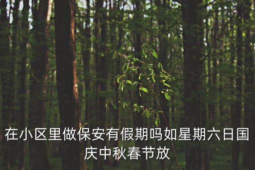 在小區(qū)里做保安有假期嗎如星期六日國慶中秋春節(jié)放
