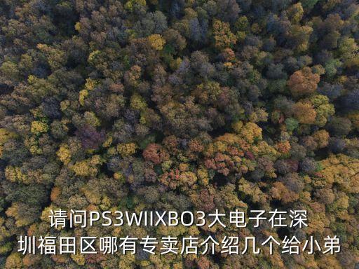 請問PS3WIIXBO3大電子在深圳福田區哪有專賣店介紹幾個給小弟