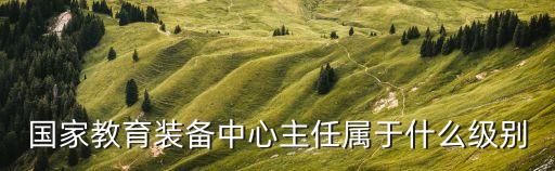 國家教育裝備中心主任屬于什么級別