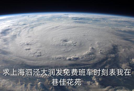 求上海泗涇大潤發(fā)免費班車時刻表我在巷佳花苑