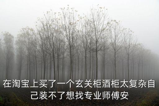 在淘寶上買了一個玄關柜酒柜太復雜自己裝不了想找專業師傅安