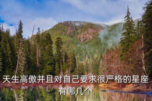 天生高傲并且對自己要求很嚴格的星座有哪幾個