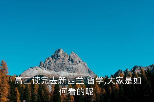 高二學生留學,高二畢業生去新西蘭留學有四種途徑
