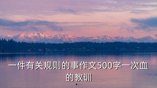 一件有關規則的事作文500字一次血的教訓