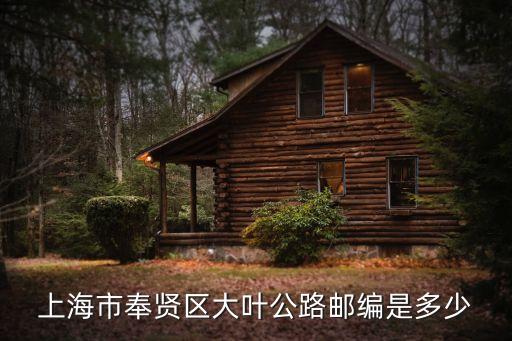 上海市奉賢區(qū)大葉公路5995郵編，上海市奉賢區(qū)的 郵政編碼是多少
