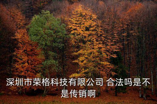 深圳市榮格科技，深圳市榮格科技有限公司 合法嗎是不是傳銷啊