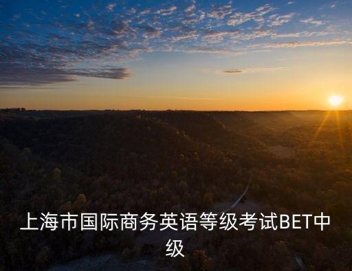 上海市國際商務英語等級考試BET中級