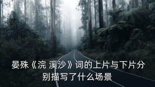  晏殊《浣 溪沙》詞的上片與下片分別描寫了什么場(chǎng)景