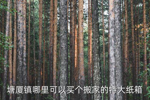塘廈鎮哪里可以買個搬家的特大紙箱