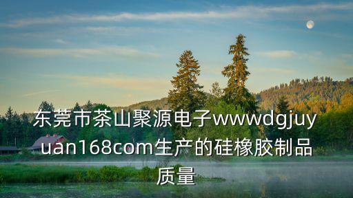 東莞市茶山聚源電子wwwdgjuyuan168com生產的硅橡膠制品質量