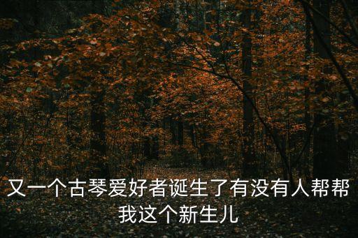 又一個古琴愛好者誕生了有沒有人幫幫我這個新生兒