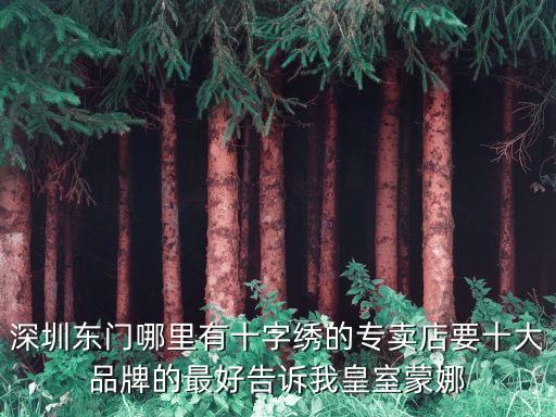 深圳東門哪里有十字繡的專賣店要十大品牌的最好告訴我皇室蒙娜