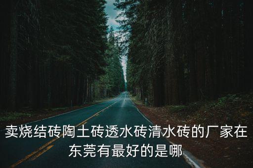 賣燒結磚陶土磚透水磚清水磚的廠家在東莞有最好的是哪