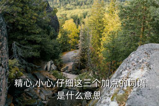 精心的意思,精心和粗心有何差別?