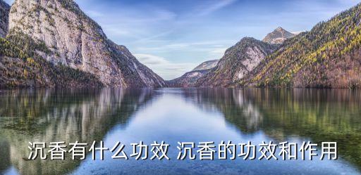 沉香的功效與作用,沉香的作用與功效有哪些?
